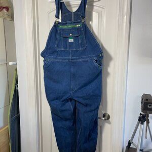 Liberty Bib Overalls Men 44x32 Blue Denim Workwear Coveralls Farm Workwear Jeans